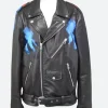 The Voice S27 Michael Buble Biker Leather Jacket Front Image
