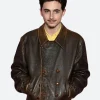 Timothee Chalamet 2025 Leather Jacket Front Image