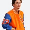 Timothee Chalamet Nicks Playoffs Game Varsity Jacket Front Image