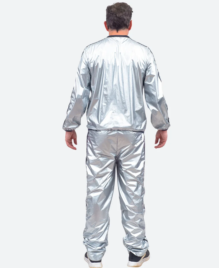 Todd & Margo Shiny Silver Workout Costume Bback Image