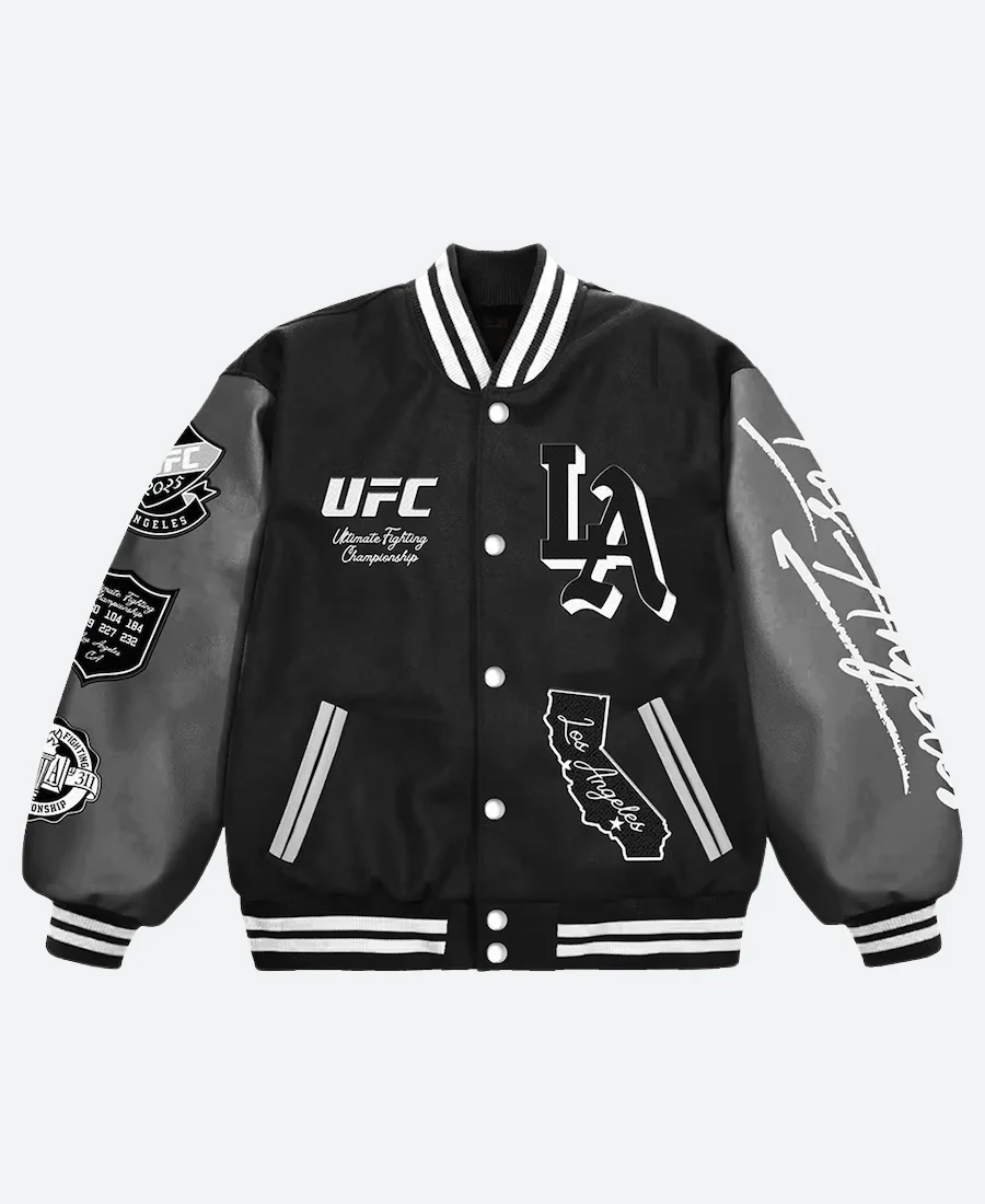 UFC 311 LA Varsity Jacket Front Image