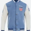 US Soccer 2025 Denim Varsity Jacket Front Image