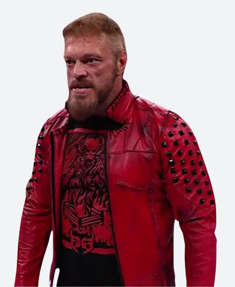 WWE Edge Studded Leather Jacket Front Image