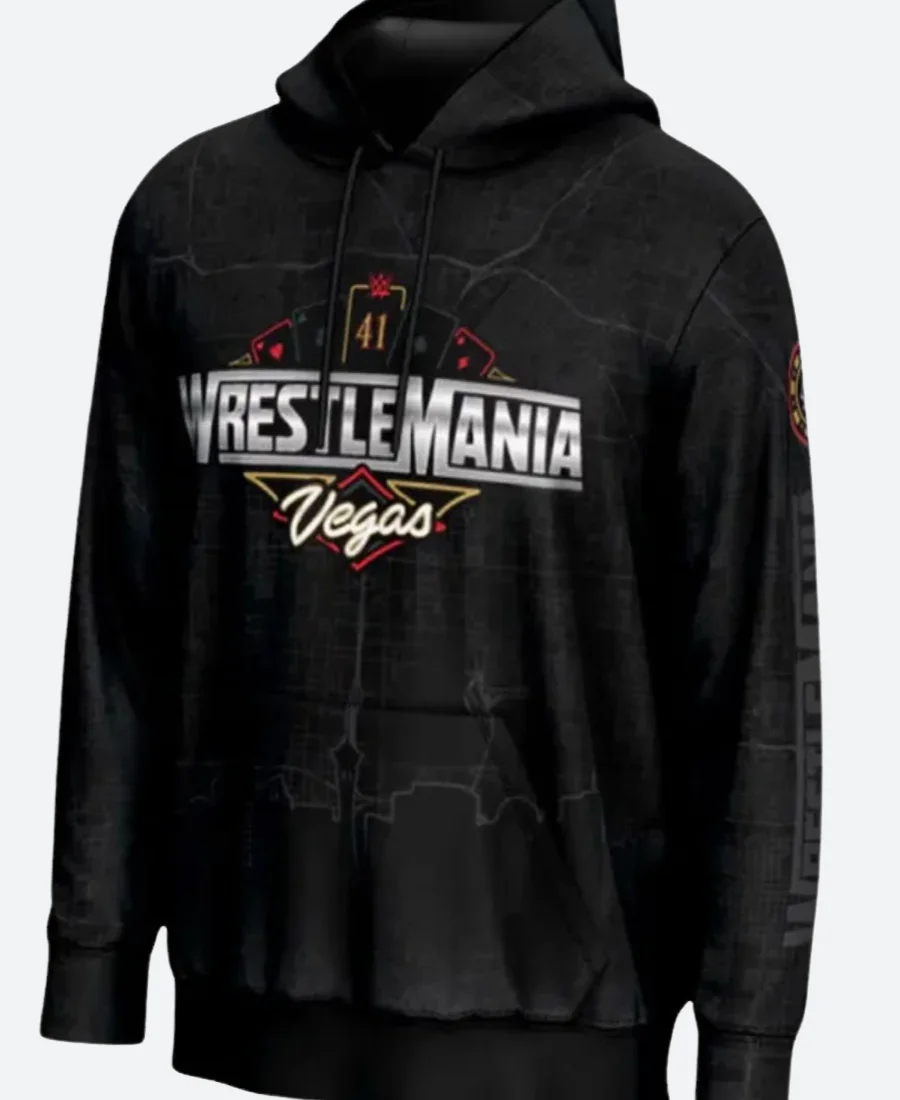 WWE WrestleMania 41 Neon Hoodie Front Image