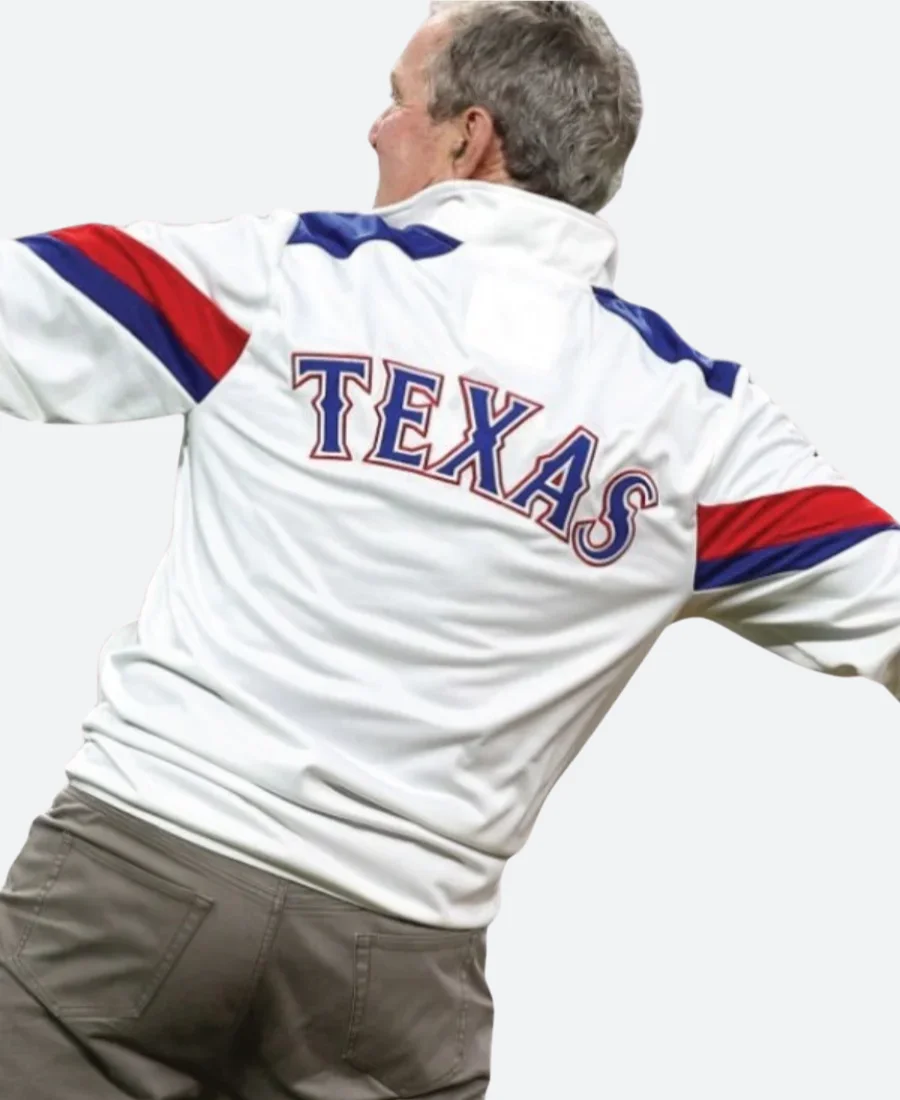 World Series Texas Rangers George W Bush Jacket Back Image