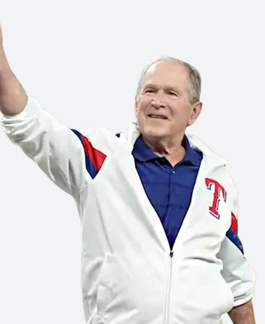 World Series Texas Rangers George W Bush Jacket Front Image