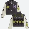 keith Campbell Floral Varsity Jacket Front & Back Image