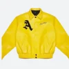 AFGK Ferrari Leather Jacket Yellow Front Image