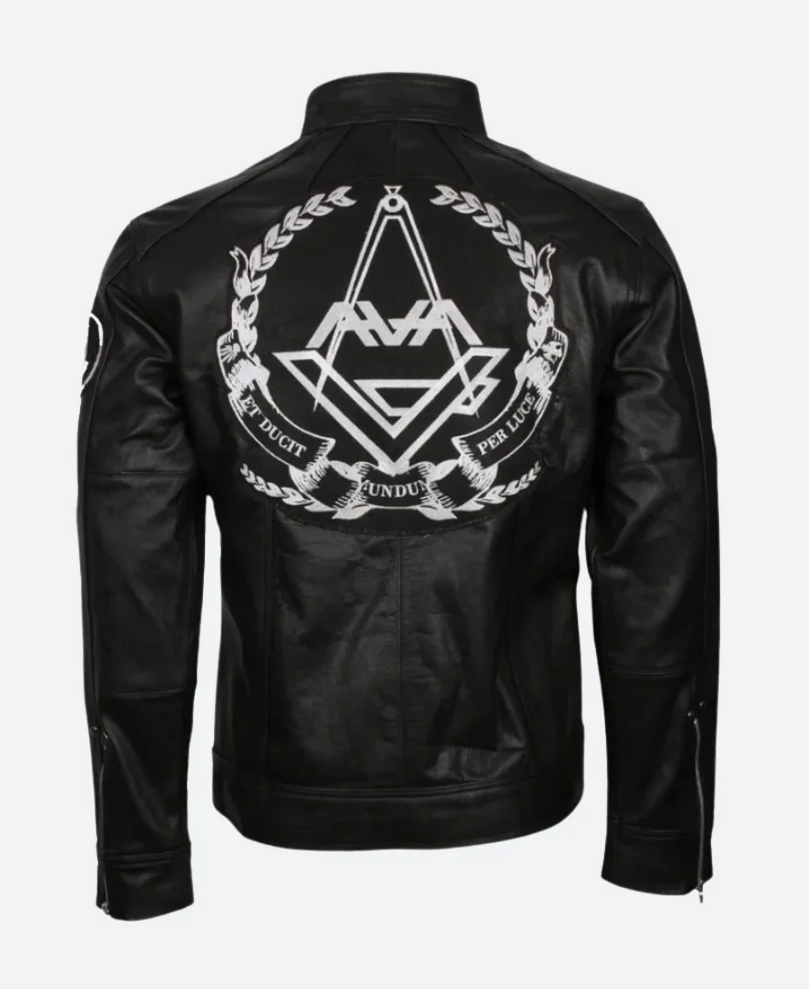Angels and Airwaves Tom Delonge Leather Jacket Back Image