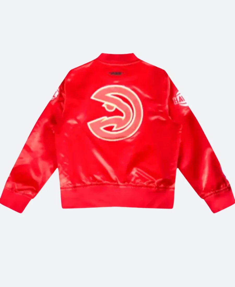 Atlanta Hawks 2025 Red Varsity Jacket Back Image
