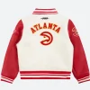 Atlanta Hawks 2025 Red & White Varsity Jacket Back Image