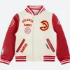 Atlanta Hawks 2025 Red & White Varsity Jacket Front Image