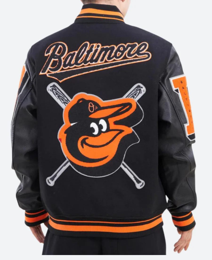Baltimore Orioles Varsity Jacket Back Image