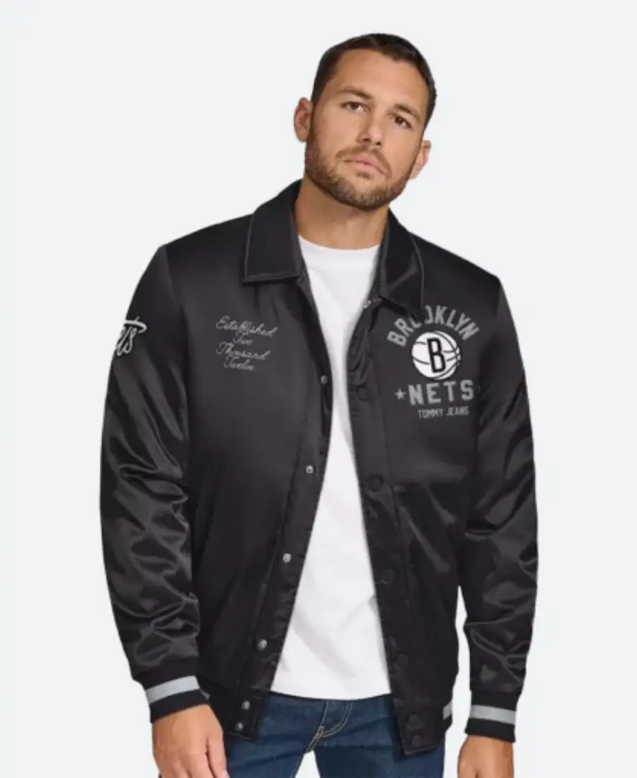 Brooklyn Nets Stitch Applique Jacket