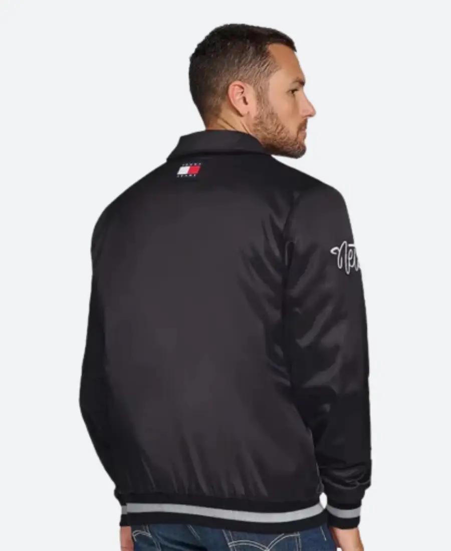 Brooklyn Nets Stitch Applique Satin Jacket
