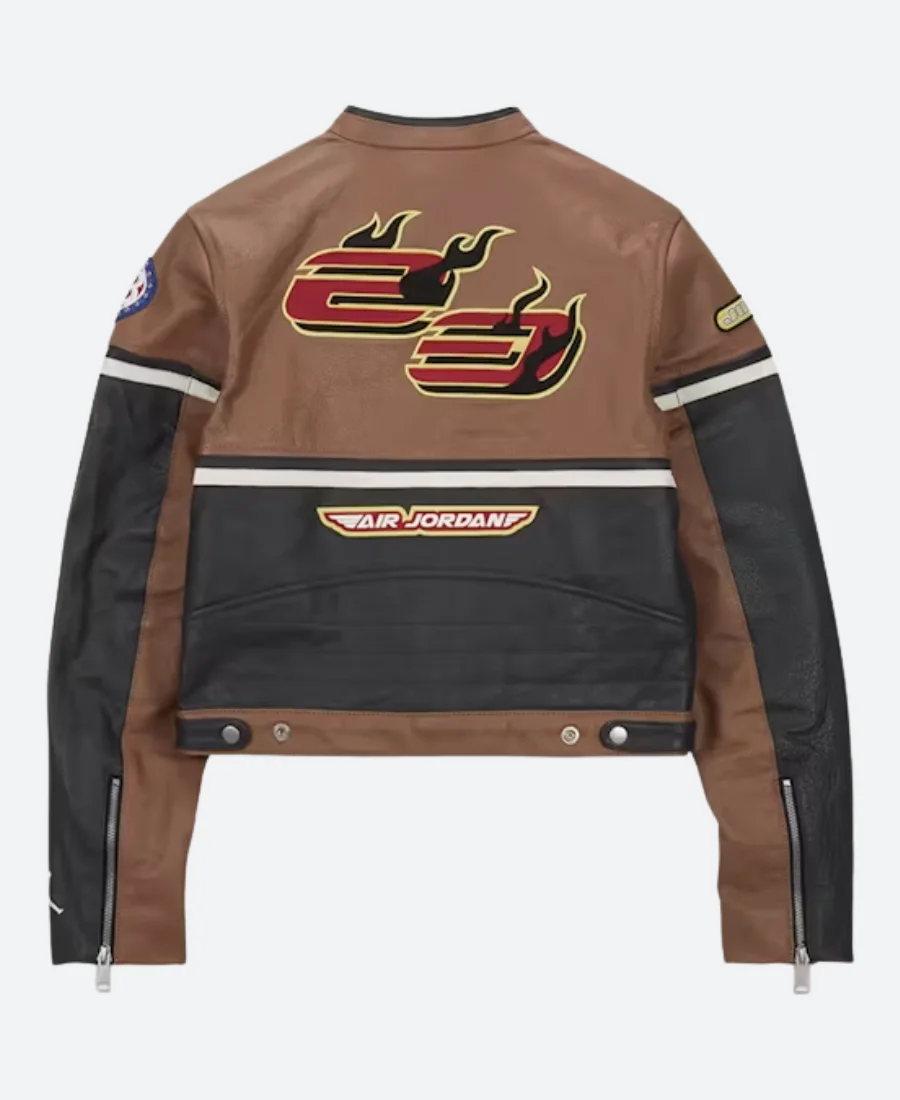 Cactus Jack Leather Jacket Back Image