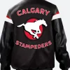 Calgary Stampeders Leather Jacket BAck Image