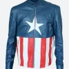 Captain America Bon Jovi Leather Jacket Front Image