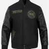 Detroit Pistons 2025 Black Varsity Jacket Front Image