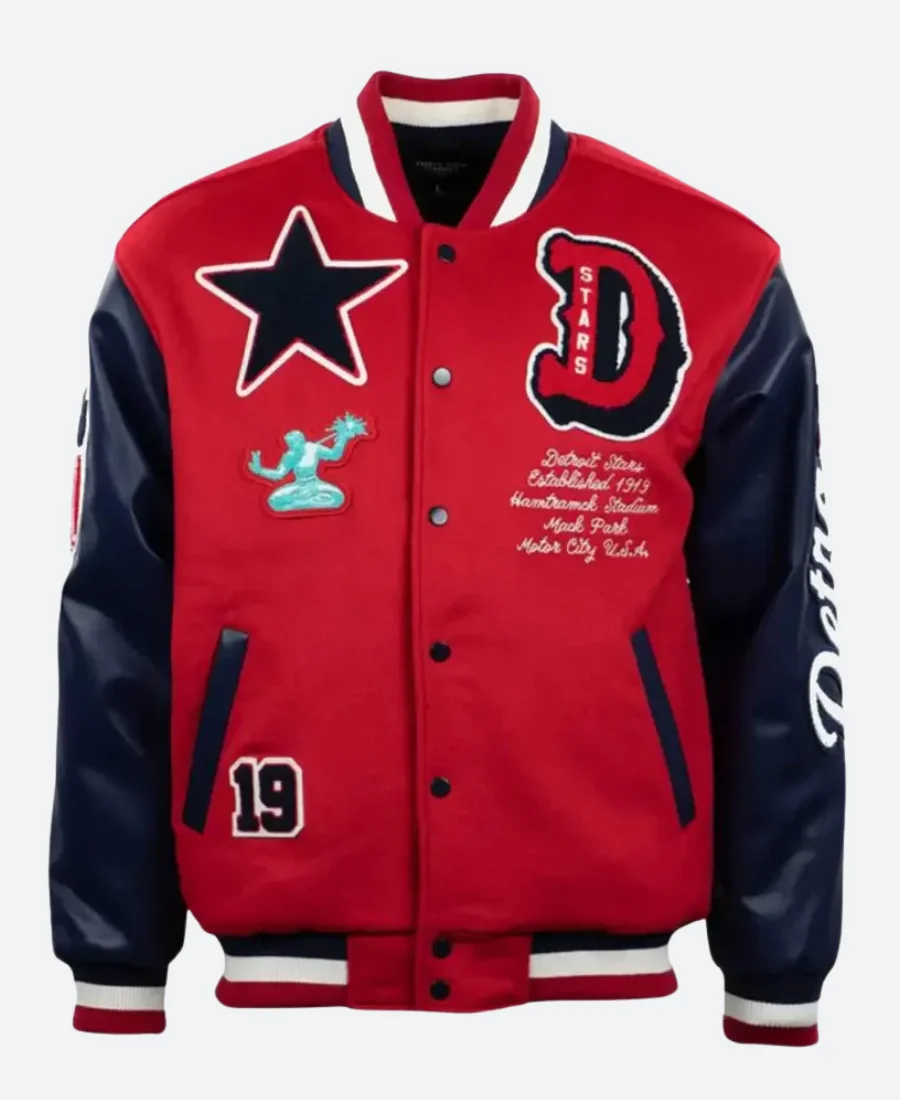 Detroit Stars Varsity Jacket Front Imafge