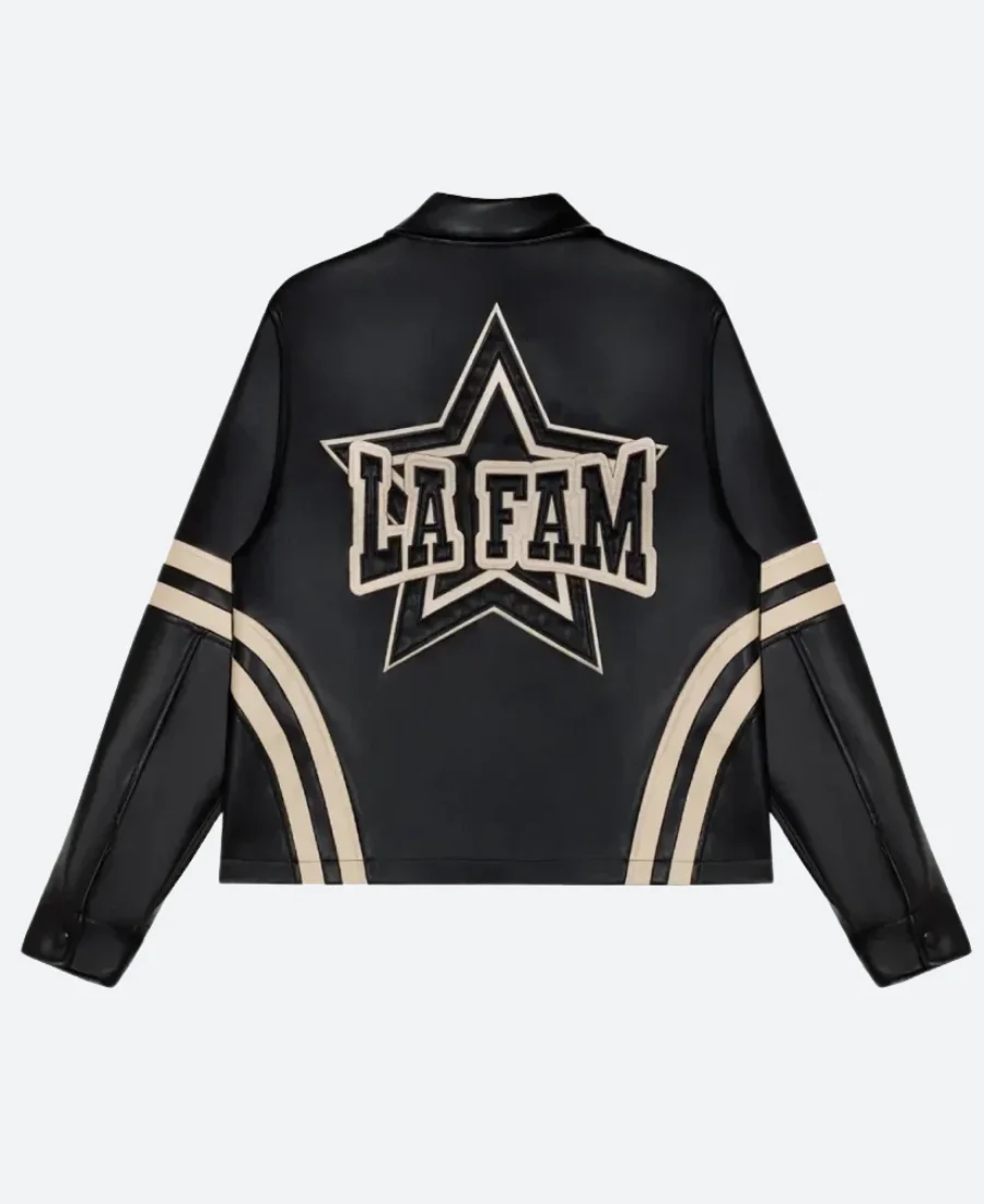 La Fam Leather Jacket Back Image