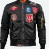 Men Top Gun MA-1 Bomber Jacket Black Image