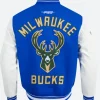 Milwaukee Bucks 2025 Varsity Jacket Back Image
