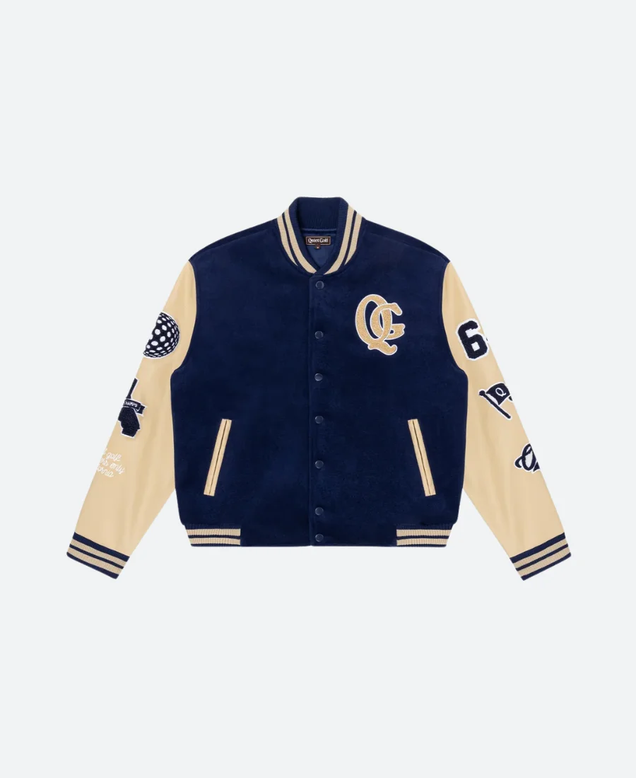 Quiet Golf Varsity Jacket Front Image