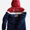Team USA Olympics Ceremony Down Parka Jacket Back Image