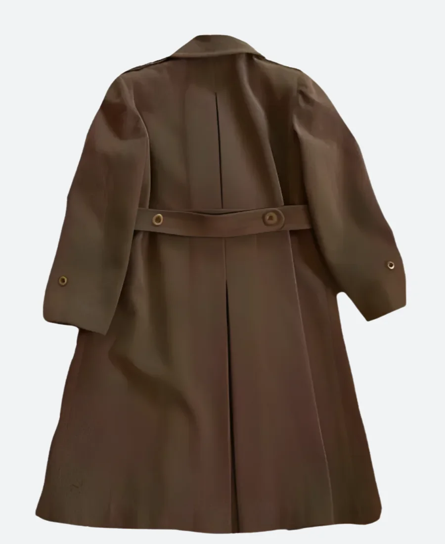 The Six Triple Eight Major Charity Adams Trench Coat Back Image