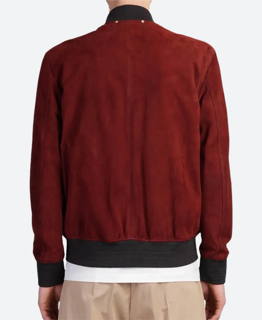 The Voice S27 Michael Buble Suede Leather Jacket Back Image