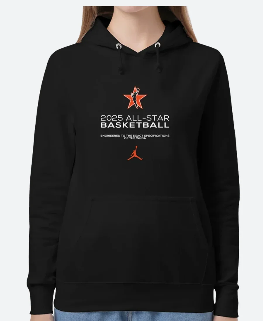 AT&T All-Star Caitlin Clark 2025 Black Hoodie Full Image