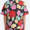 Access Hollywood 2025 Scott Evans Floral Camp Shirt Embroided Image