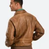 Alana Haim Brown Leather Jacket Back Image
