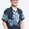 American Idol S23 Josh Kings Bird Print Shirt Actor Image