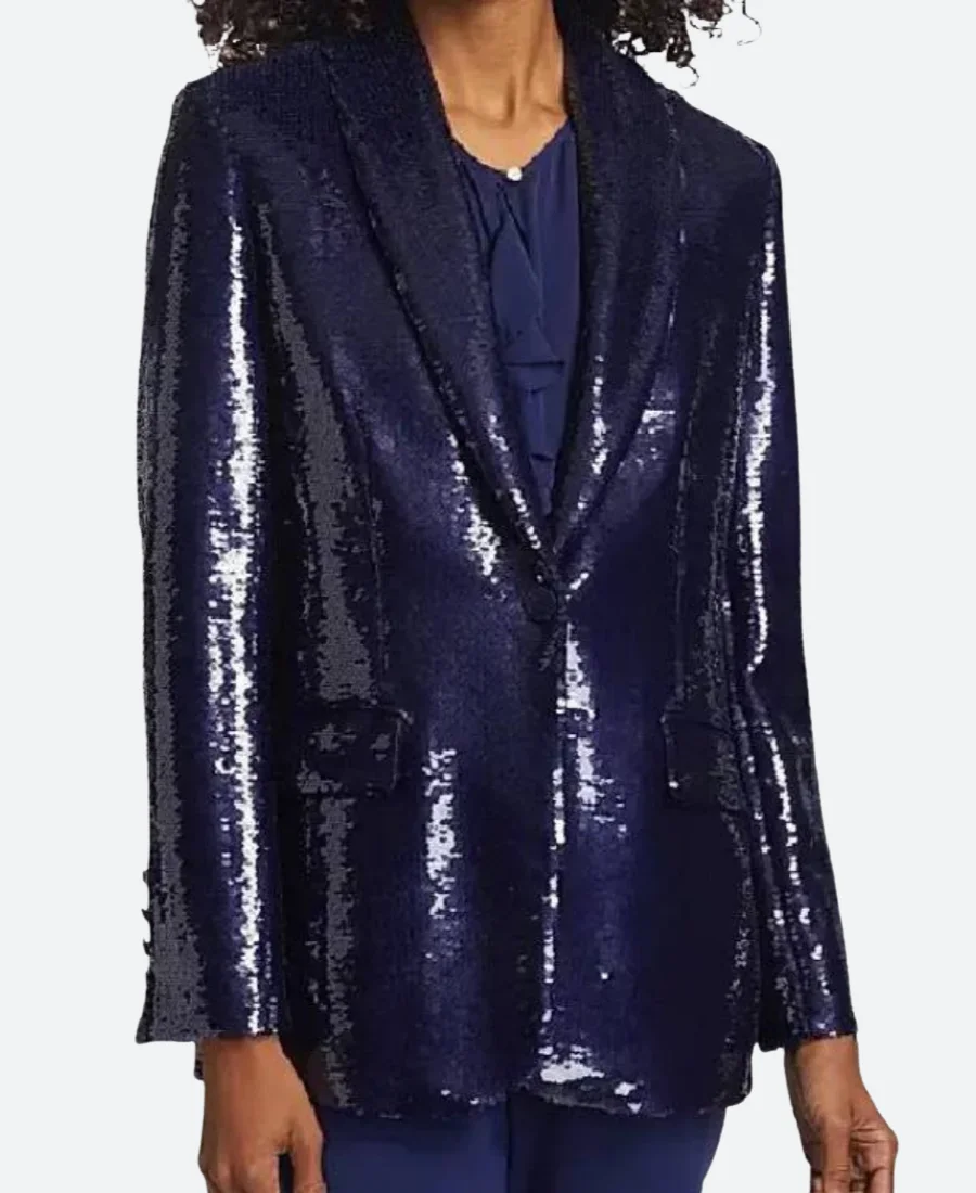 Americas Sweethearts Dallas Cowboys Judy Trammel Sequin Blazer back Image
