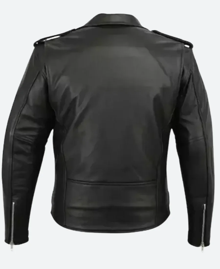 An T-Eilean The Island Calum Mac'Illeathain Leather Jacket Back Image