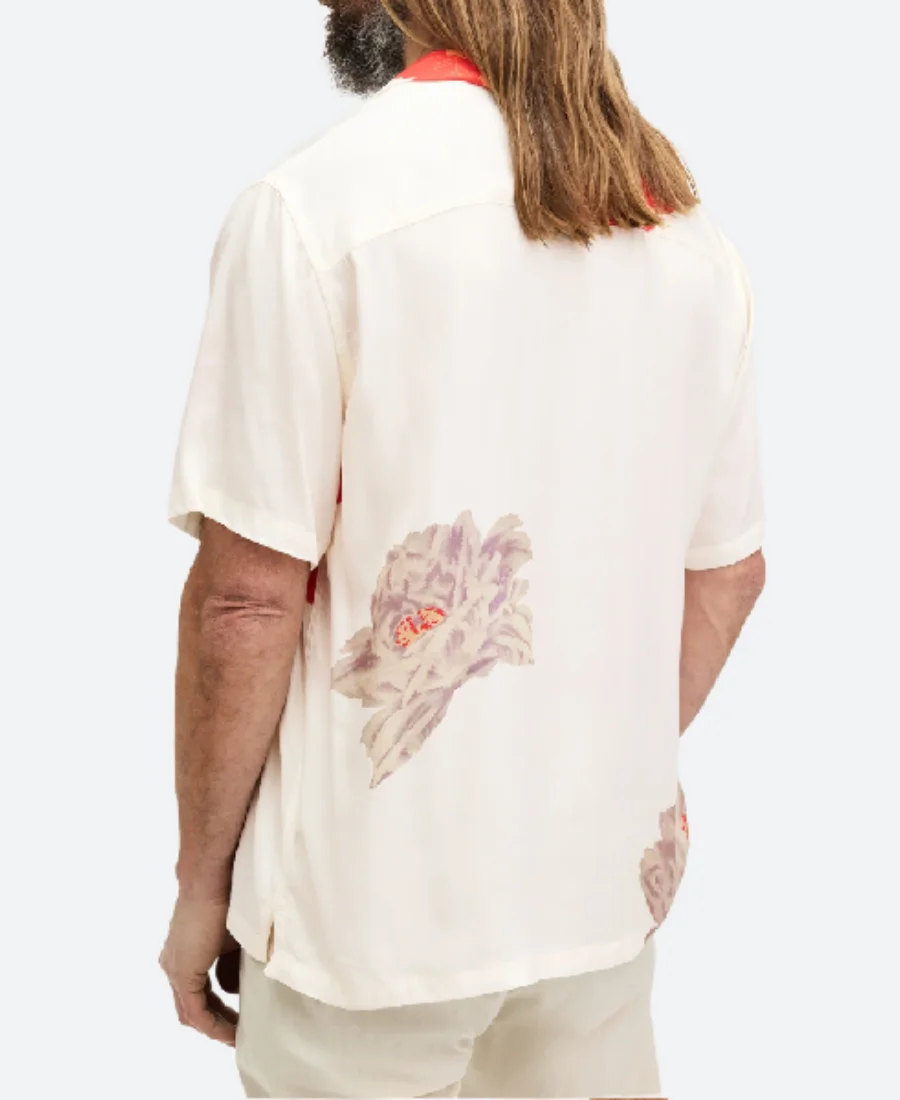 Bachelor in Paradise S10 Justin Glaze Floral Camp Shirt Back Image
