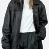 Black Zone Sarah Ellington Leather Jacket Front Image