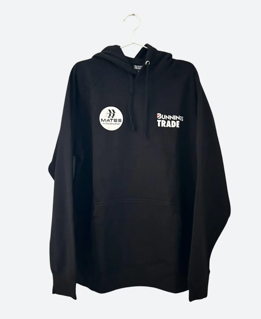 Bunnings Trade Hoodie Front Black Image