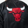 Chicago Bulls Black Letterman Varsity Jacket Back Zoom Image