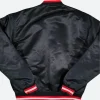 Chicago Bulls Black Varsity Jacket Bacck Image