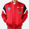 Chicago Bulls Eastern Scarlet Varsity Jacket Front Image