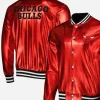 Chicago Bulls Metallic Varsity Jacket Front Image