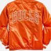 Chicago Bulls Orange Varsity Jacket Back mage