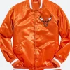 Chicago Bulls Orange Varsity Jacket Front Image