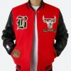 Chicago Bulls Plaid Varsity Jacket Front Image