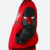 Chicago Bulls Plaid Varsity Jacket Side Image