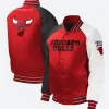 Chicago Bulls Metallic Varsity Jacket Front Image