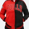 Chicago Bulls Two Tone Varsity Jacket Style O1 Front Image